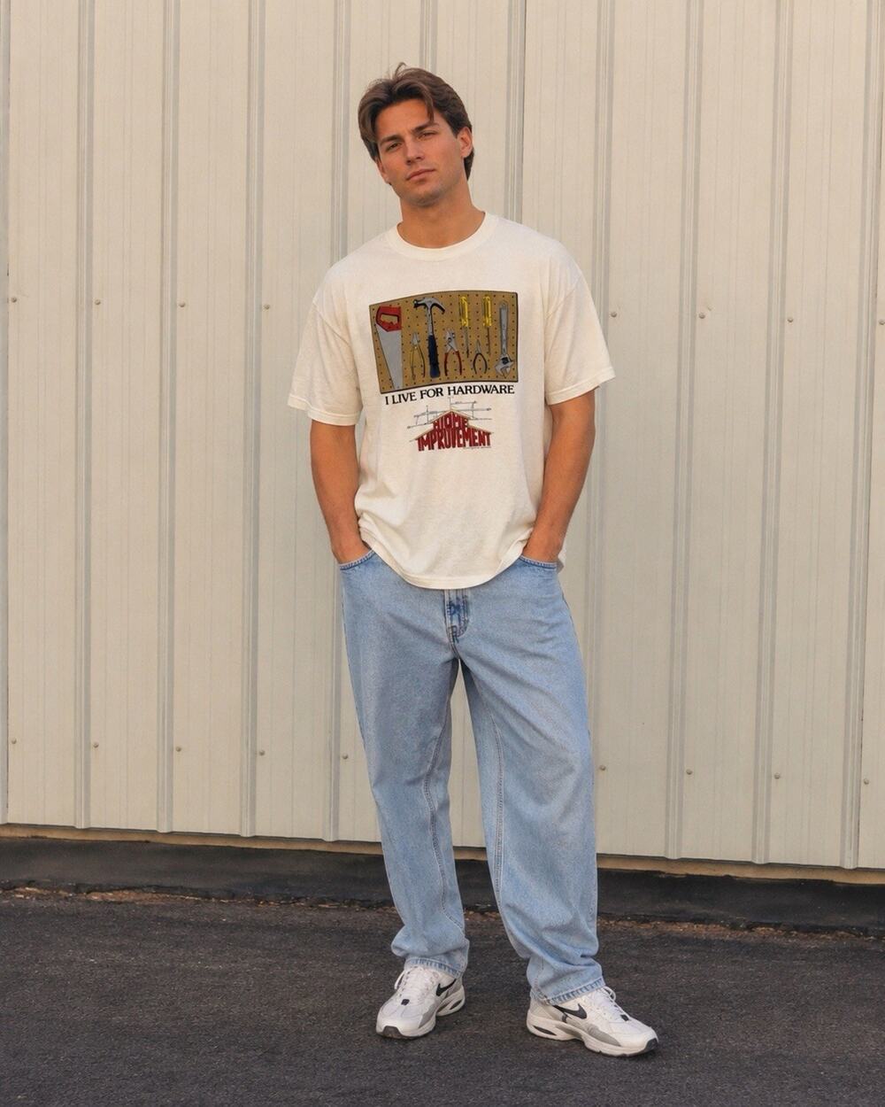 Vintage Stanley Desantis T-Shirt Home Improvement I Live For Hardware XL White